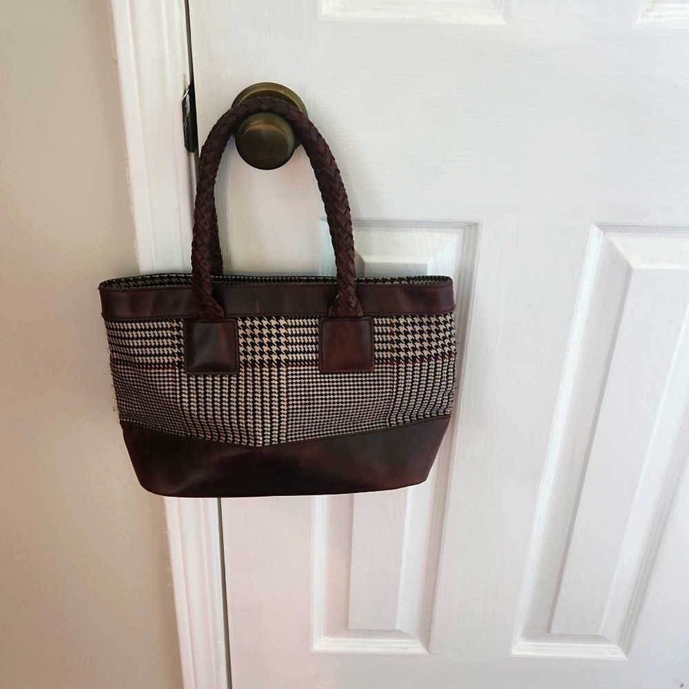 Vintage Lauren by Ralph Lauren Mini Houndstooth Tote
